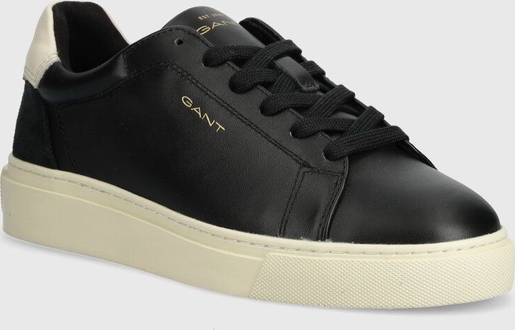 Czarne buty sportowe Gant w sportowym stylu ze skóry
