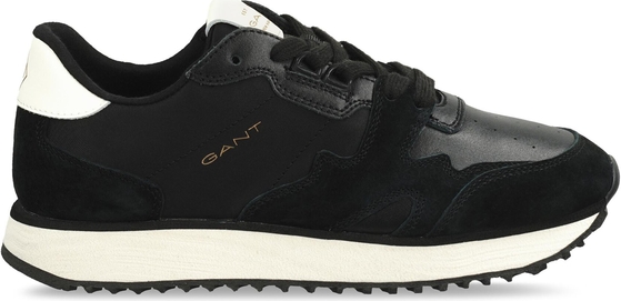 Czarne buty sportowe Gant z płaską podeszwą w sportowym stylu