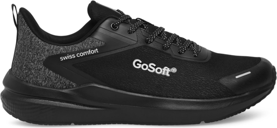 Czarne buty sportowe Go Soft w sportowym stylu