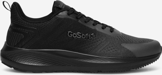 Czarne buty sportowe Go Soft w sportowym stylu sznurowane