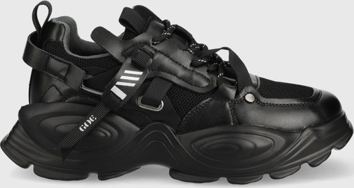 Czarne buty sportowe Goe sznurowane