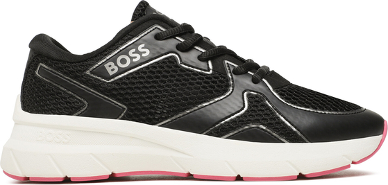 Czarne buty sportowe Hugo Boss na platformie