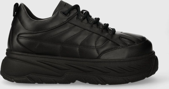 Czarne buty sportowe Hugo Boss na platformie w sportowym stylu sznurowane
