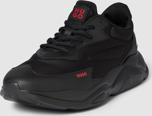 Czarne buty sportowe Hugo Boss sznurowane
