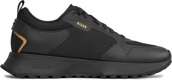 Czarne buty sportowe Hugo Boss w sportowym stylu sznurowane