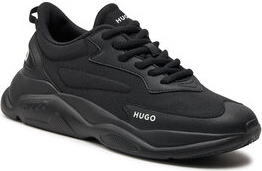 Czarne buty sportowe Hugo Boss z płaską podeszwą