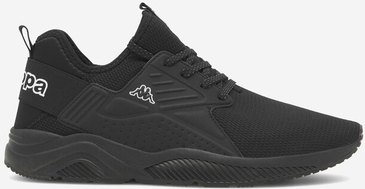 Czarne buty sportowe Kappa sznurowane w sportowym stylu