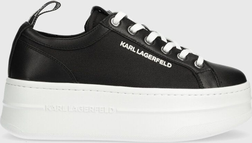 Czarne buty sportowe Karl Lagerfeld na platformie