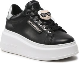 Czarne buty sportowe Karl Lagerfeld sznurowane na platformie