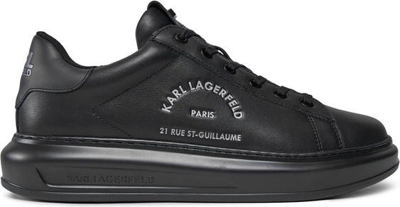 Czarne buty sportowe Karl Lagerfeld sznurowane w sportowym stylu