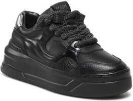 Czarne buty sportowe Karl Lagerfeld w sportowym stylu na platformie