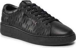 Czarne buty sportowe Karl Lagerfeld w sportowym stylu sznurowane