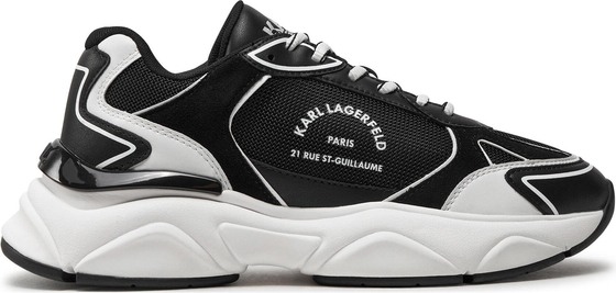 Czarne buty sportowe Karl Lagerfeld w sportowym stylu sznurowane