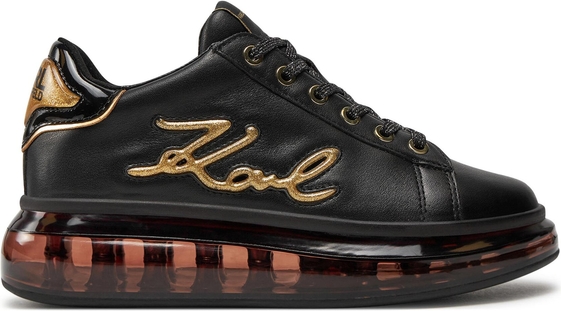 Czarne buty sportowe Karl Lagerfeld w sportowym stylu z płaską podeszwą