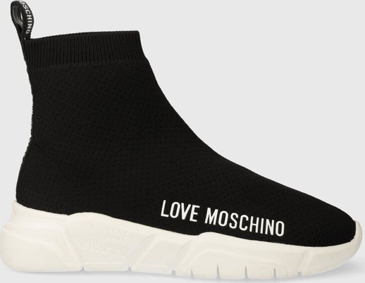 Czarne buty sportowe Love Moschino w sportowym stylu