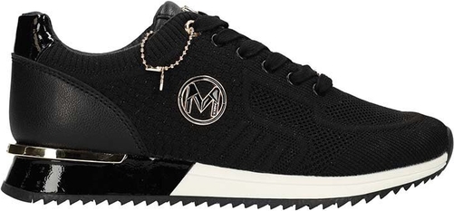 Czarne buty sportowe MEXX w sportowym stylu z płaską podeszwą