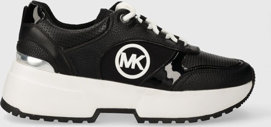 Czarne buty sportowe Michael Kors na platformie w sportowym stylu sznurowane