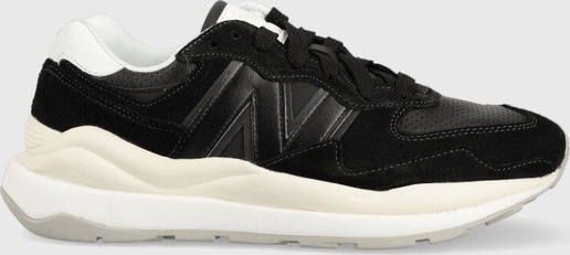 Czarne buty sportowe New Balance w sportowym stylu ze skóry