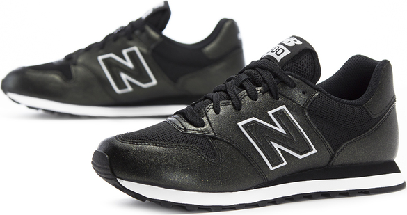 Czarne buty sportowe New Balance z płaską podeszwą sznurowane