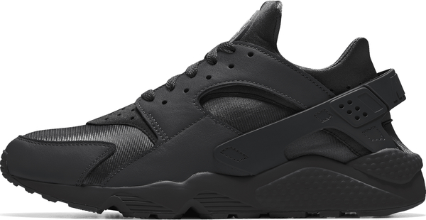Czarne buty sportowe Nike huarache z zamszu