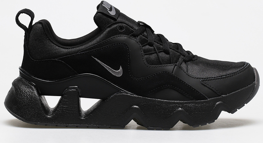 Czarne buty sportowe Nike na platformie z tkaniny sznurowane
