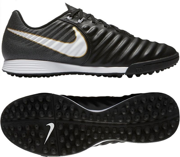 Czarne buty sportowe Nike sznurowane ze skóry