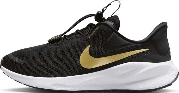Czarne buty sportowe Nike w sportowym stylu z płaską podeszwą revolution