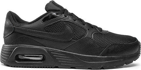 Czarne buty sportowe Nike w sportowym stylu ze skóry