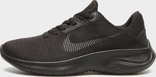 Czarne buty sportowe Nike z płaską podeszwą flex sznurowane