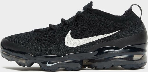 Czarne buty sportowe Nike z płaską podeszwą vapormax sznurowane