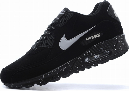 Czarne buty sportowe Nike ze skóry sznurowane