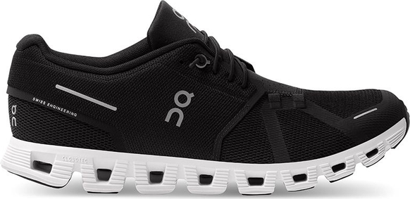 Czarne buty sportowe On Running w sportowym stylu sznurowane