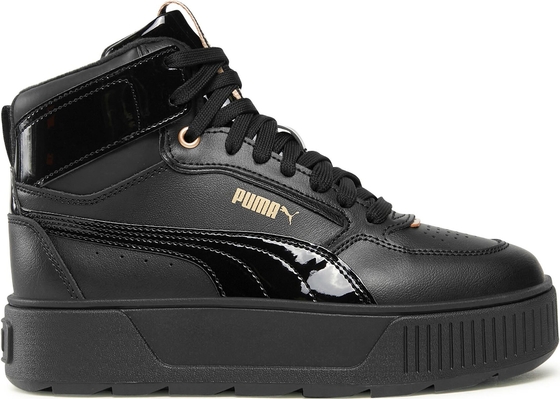 Czarne buty sportowe Puma na platformie sznurowane
