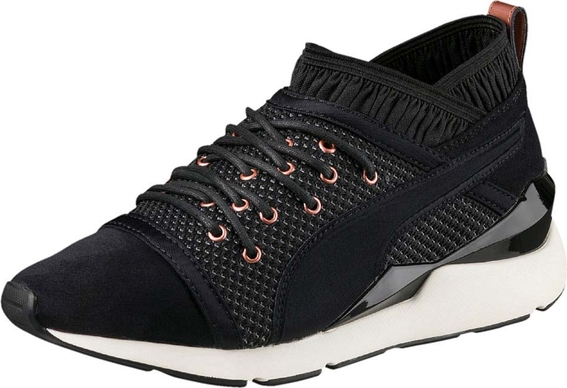 Czarne buty sportowe Puma-select z płaską podeszwą