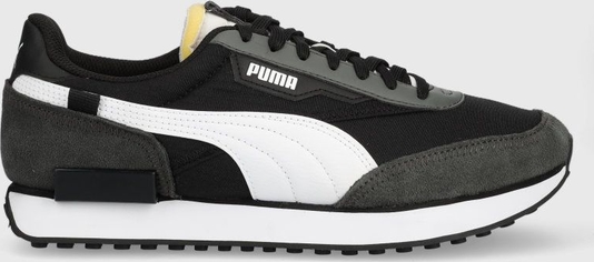 Czarne buty sportowe Puma sznurowane w sportowym stylu