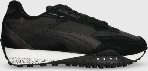 Czarne buty sportowe Puma sznurowane z zamszu