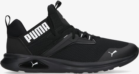 Czarne buty sportowe Puma w sportowym stylu sznurowane