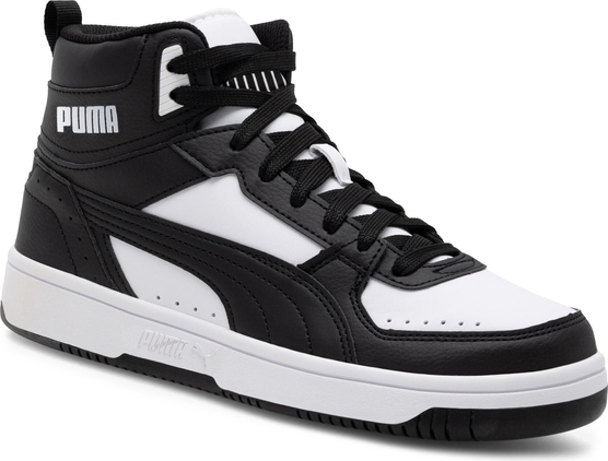 Czarne buty sportowe Puma w sportowym stylu z płaską podeszwą