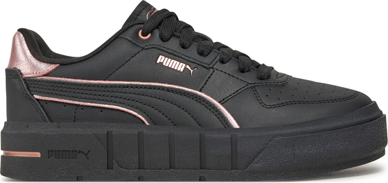 Czarne buty sportowe Puma z płaską podeszwą cali sznurowane