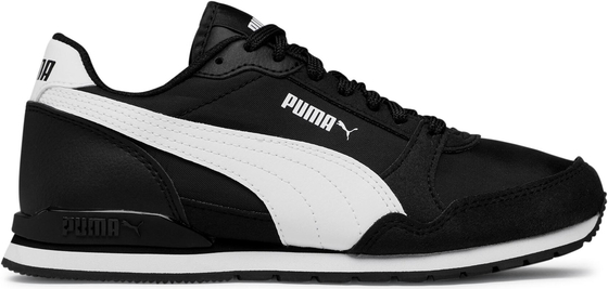 Czarne buty sportowe Puma z płaską podeszwą w sportowym stylu sznurowane