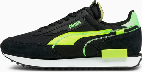 Czarne buty sportowe Puma ze skóry sznurowane