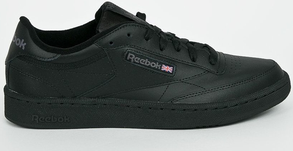 Czarne buty sportowe Reebok Classic w sportowym stylu sznurowane
