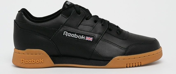 Czarne buty sportowe Reebok Classic w sportowym stylu sznurowane