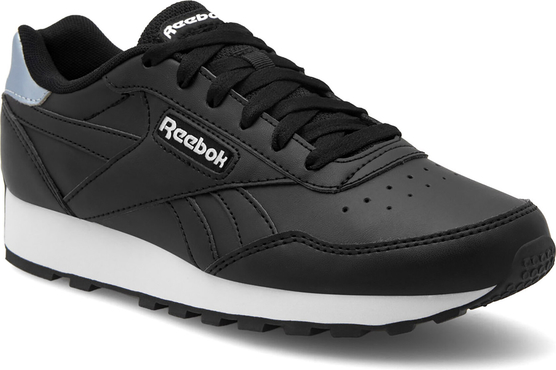 Czarne buty sportowe Reebok z płaską podeszwą sznurowane w sportowym stylu