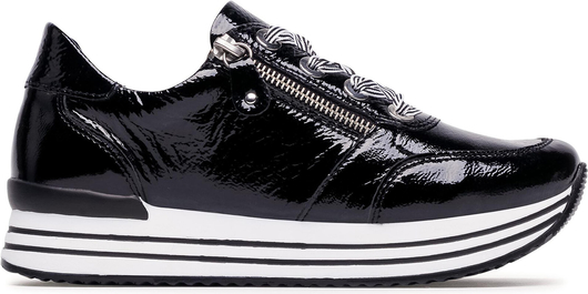 Czarne buty sportowe Remonte sznurowane