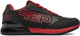 Czarne buty sportowe Replay w sportowym stylu sznurowane