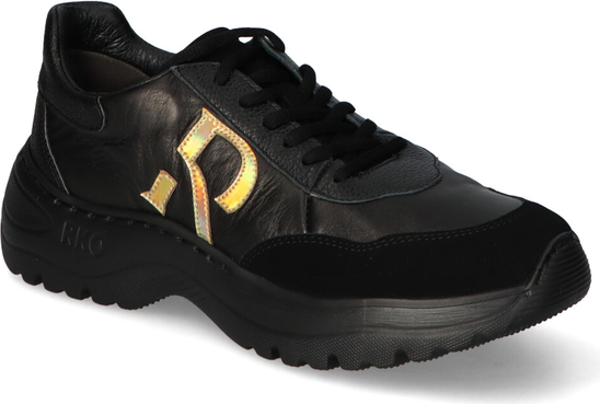Czarne buty sportowe Ryłko w sportowym stylu sznurowane