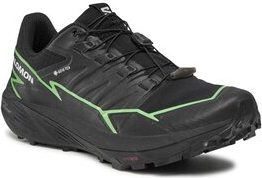 Czarne buty sportowe Salomon z goretexu w sportowym stylu