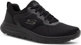 Czarne buty sportowe Skechers w sportowym stylu sznurowane