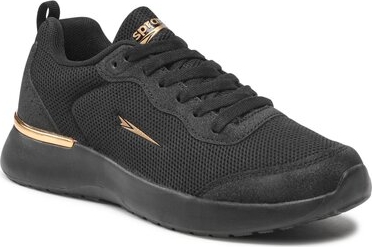 Czarne buty sportowe Sprandi w sportowym stylu sznurowane
